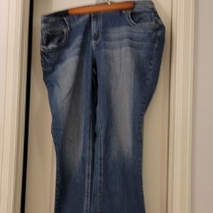 Flare blue jeans